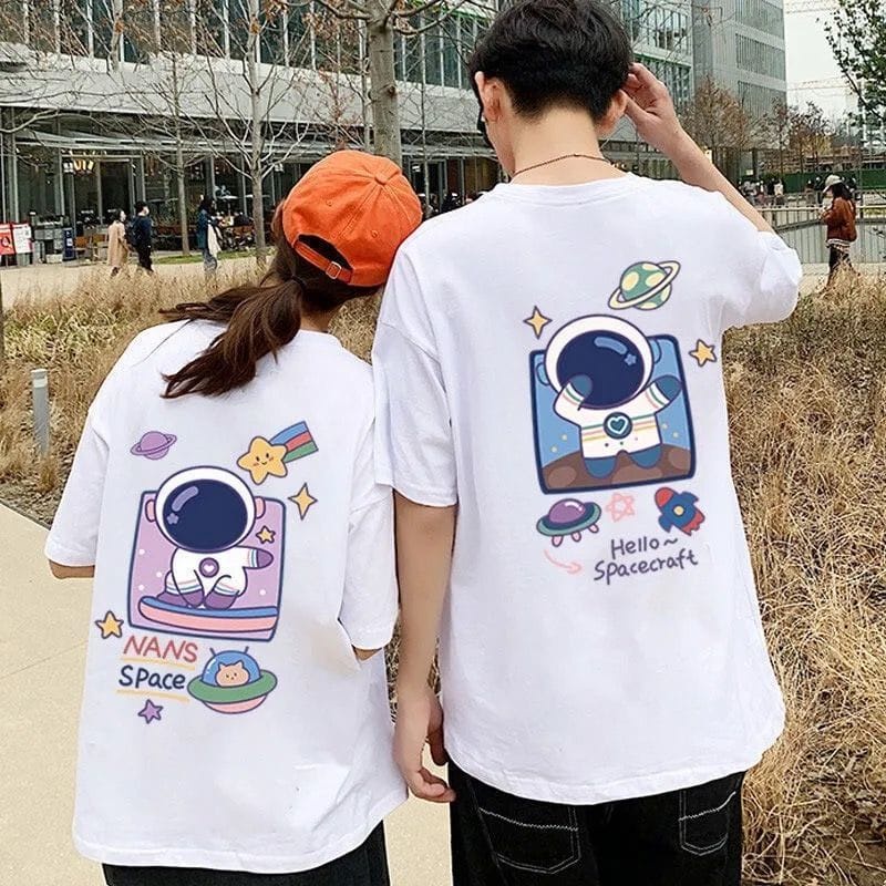 MYSTIQUE.ID-BAJU KAOS COUPLE NANS SPACE T-SHIRT LUCU DAN AESTHETIC