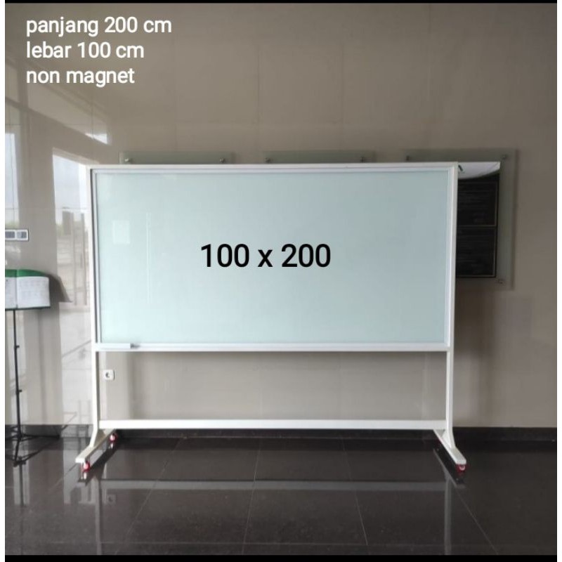 glassboard papan tulis kaca 100 x 200 cm