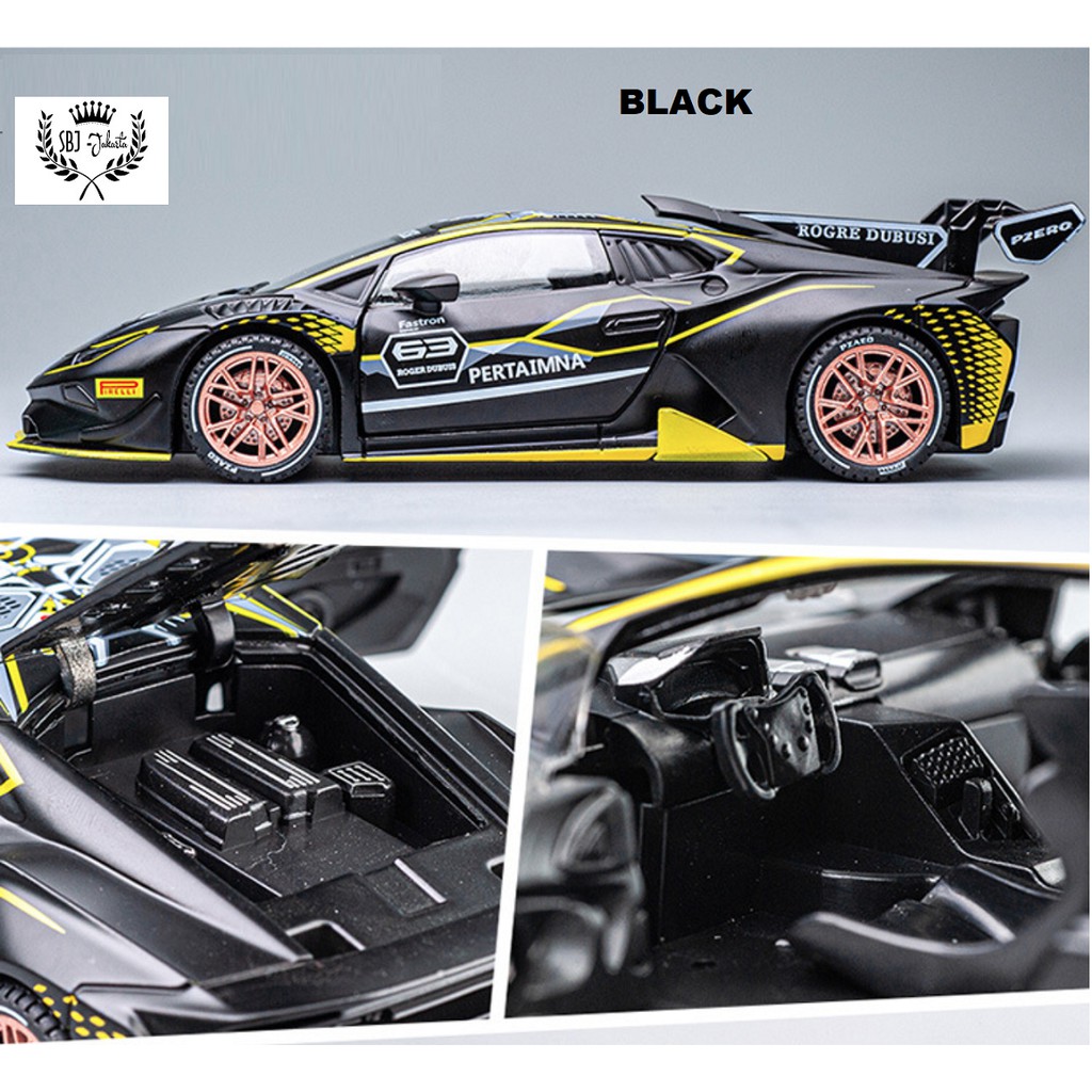 Diecast Miniatur Mobil LAMBORGHINI HURACAN RACING METAL SERIES 1:32