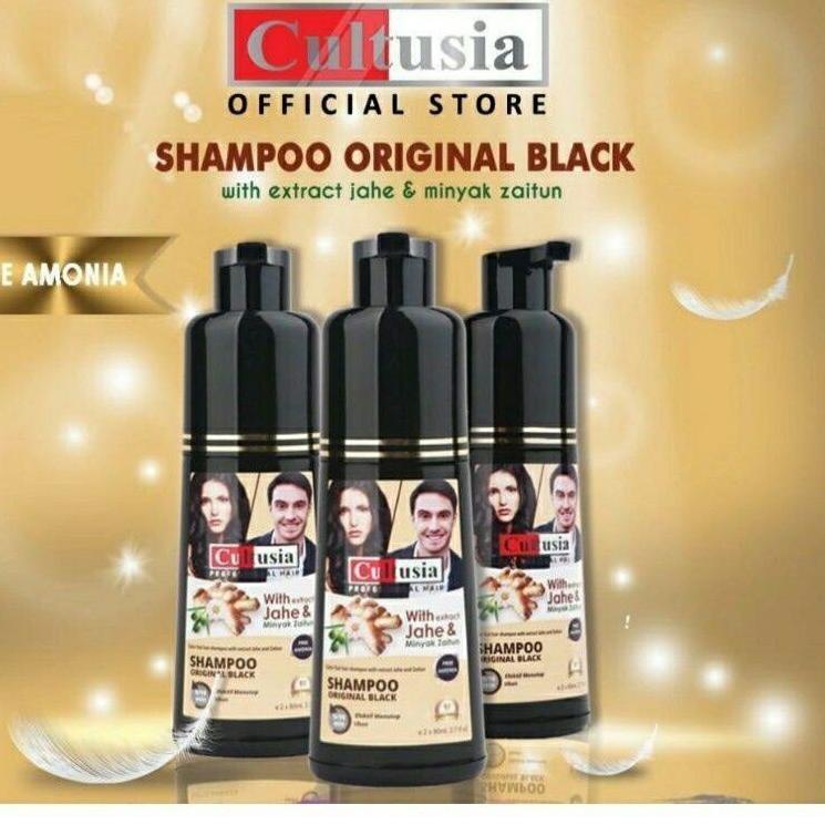✩ Cultusia Black Shampo ( Viral Tiktok) / Cultusia Shampo Black / Cultusia Shampo Original Black / S