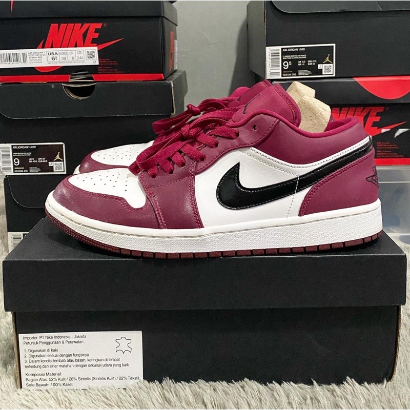 NIKE AIR JORDAN 1 LOW NOBLE RED *100% ORIGINAL