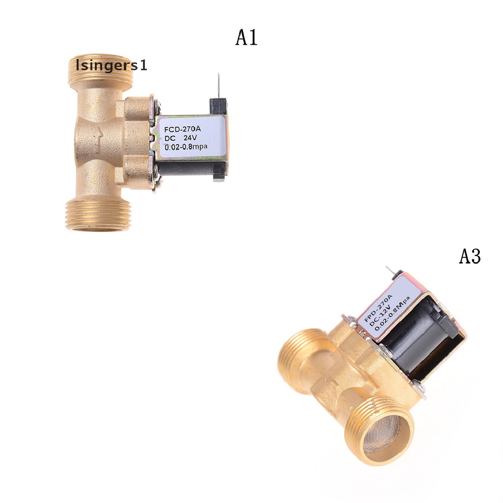 (lsingers1) Katup Solenoid Elektrik 3 / 4 &quot;NPSM DC Bahan Kuningan