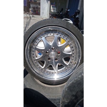 velg racing hsr model brabus ring 18 pcd 5x114 Civic fd Camry Accord Lexus LX hrv crv Innova Outland