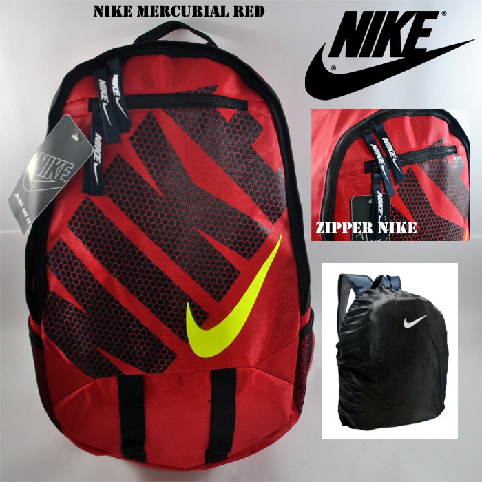 TAS RANSEL NIKE MERCURIAL/ BACKPACK NIKE MERCURIAL MERAH CEK KUNING
