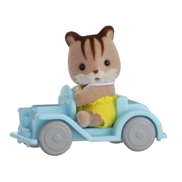 SYLVANIAN FAMILIES ORIGINAL - BABY CARRY CASE SQUIRREL ON CAR
