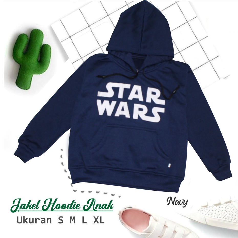 JAKET ANAK SWEATER HOODIE SABLON STARWARS KEKINIAN TERBARU BAHAN FLEECE USIA 2TAHUN SAMPAI 12TAHUN LAKI LAKI PEREMPUAN