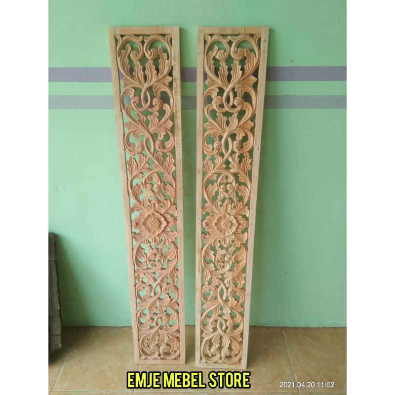 ornamen ukir mahoni ukiran lisplang jendela kayu