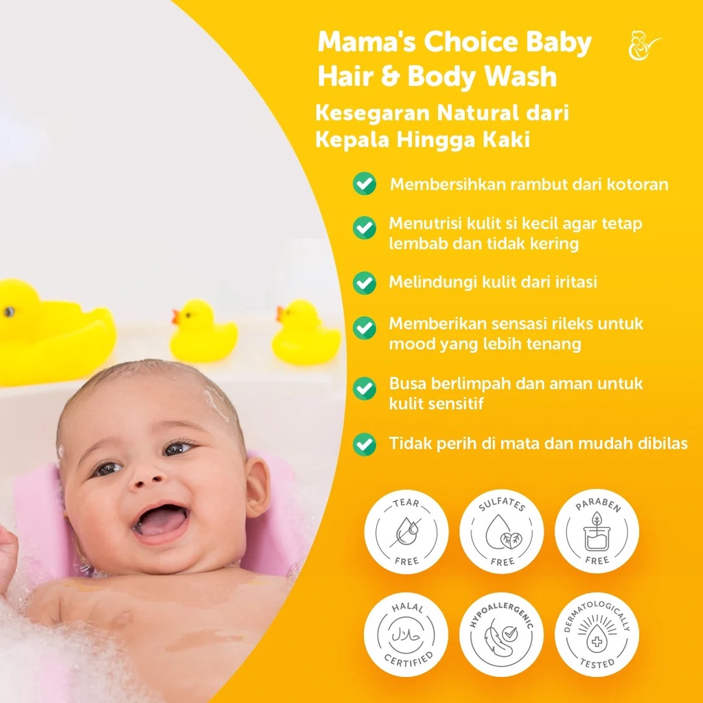 Mama's Choice Hair and Body Wash Sabun Sampo Bayi 2in1 Mamas