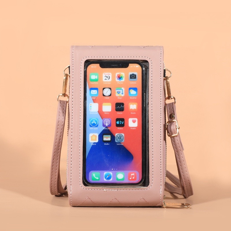 Tas Selempang Kulit Wanita Dompet Hp Cewek Touchscreen Mini Bag SJ 1209