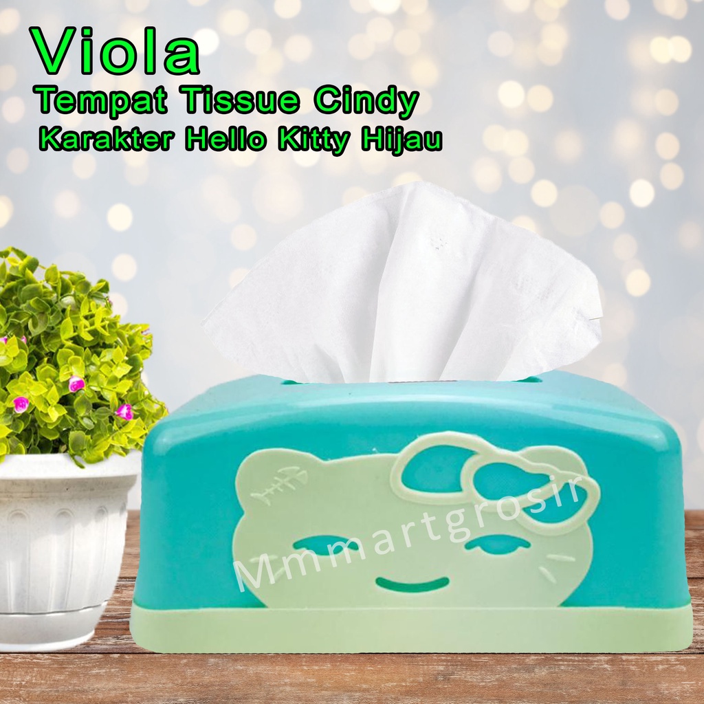 Viola / Tempat Tissue Cindy / Karakter Hello Kitty / 8209 Hijau