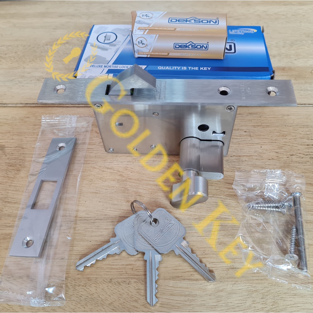 Paket Set Body Bodi Kunci Sliding Geser Dekson Dekkson SLD 85100 Pintu Kayu