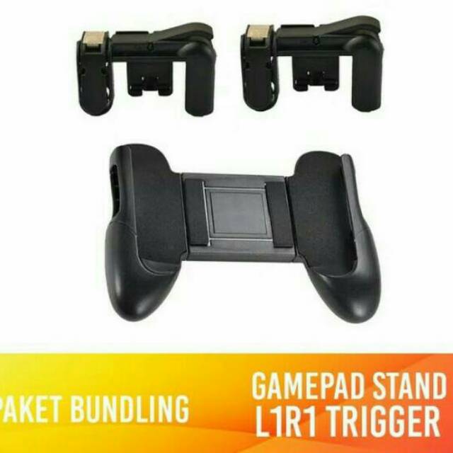 Bundling Gamepad Stand Android iOS & L1R1 Trigger Android iOS - Hitam
