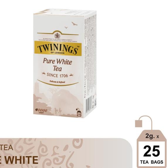 

♔ Twinings Teh Celup Pure White Tea 25x1.5gr ➮