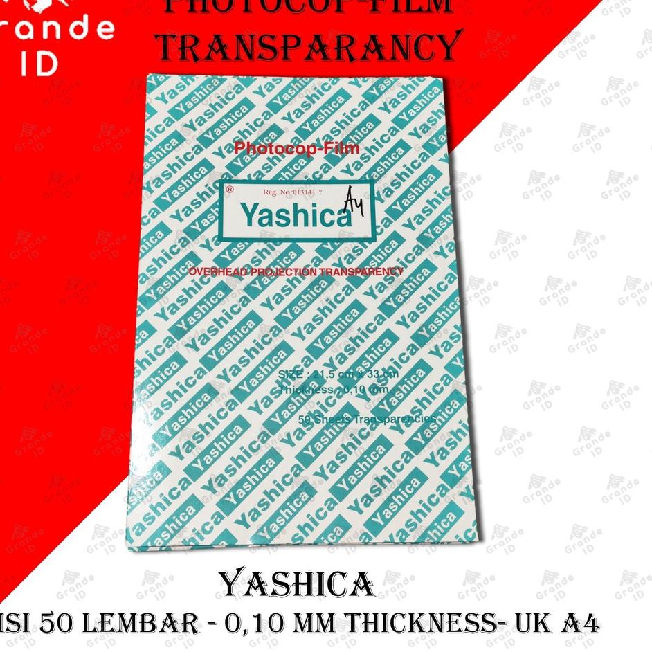 

Super Belanja OHP TRANSPARANCY FILM YASHICA ISI 50 PCS PLASTIK TEBAL 0,1MM A4 FOLIO