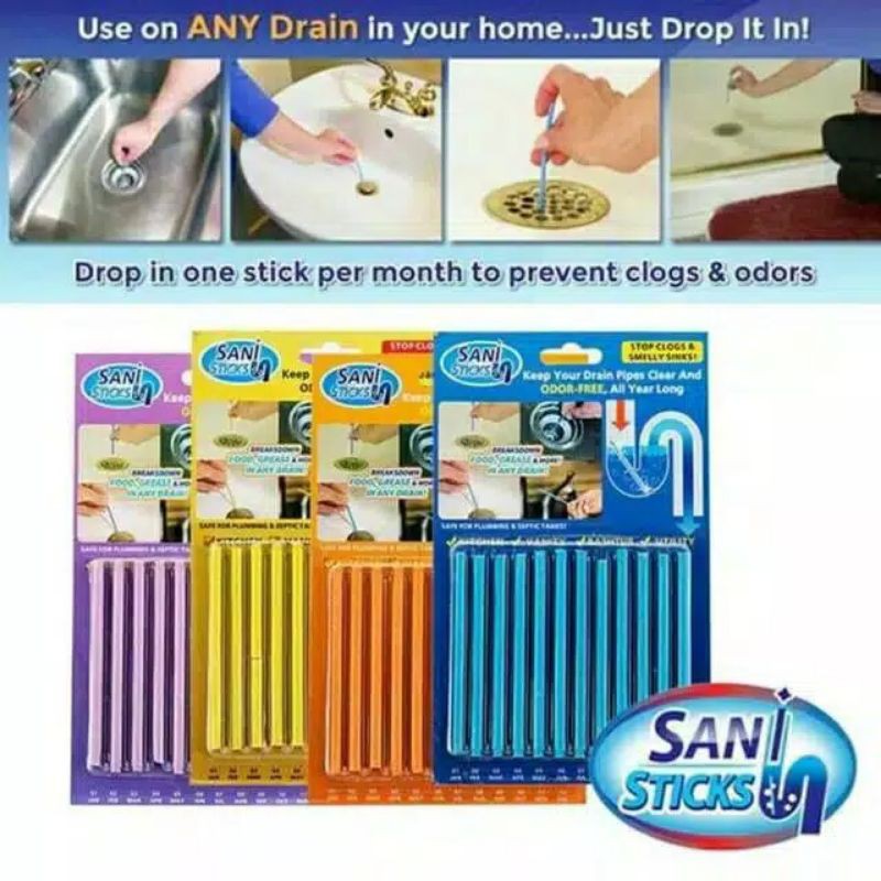 SANI STICKS PEMBERSIH PELANCAR SALURAN PIPA