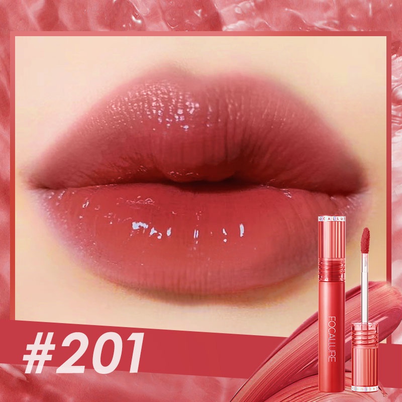 FOCALLURE Lipstick 2pcs/Set -Tahan lama Jelly-Clear Lip Tint #201 &amp; Air Mist Lip Cream #301-2PCS