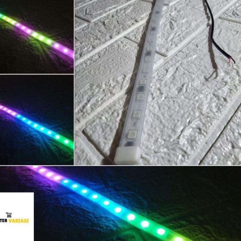 lampu led strip fleksibel 30CM RGB running 5050-18LED 12VOLT