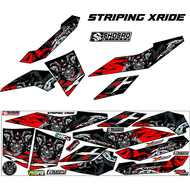 RAFFASYA STICKER / ( COD )STRIPING X RIDE 115 VARIASI  YAMAHA BODY LIS X-RIDE VARIASI / STIKER MOTOR