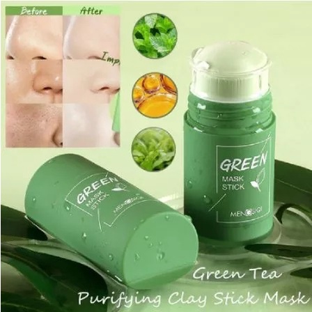 MEIDIAN Green Tea Mask Cleansing Clay Stick Masker Wajah Masker Pembersih Komedo / Cleansing Mask Wajah Muka Glowing Jerawat