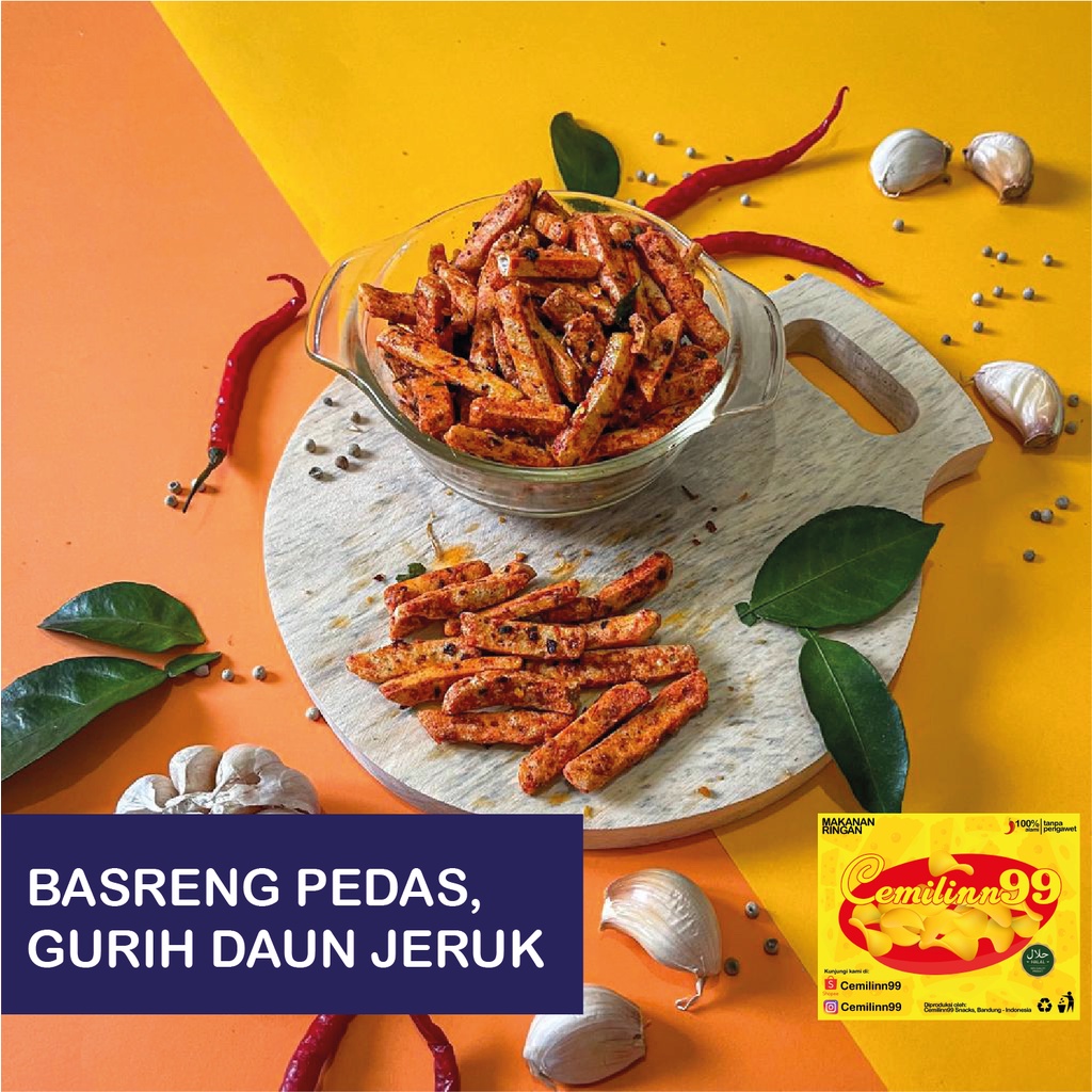 

Basreng Pedas, gurih daun jeruk 500gr - Cemilin99