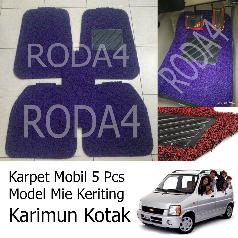 Karpet Mobil / Car Carpet / Floor Mats Universal Model Mie Keriting Karimun GS / Kotak