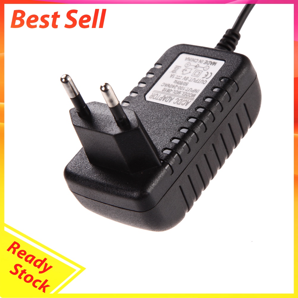AC 100-240V Converter Adapter DC 5.5 x 2.5MM 6V 1A 1000mA Charger EU Plug