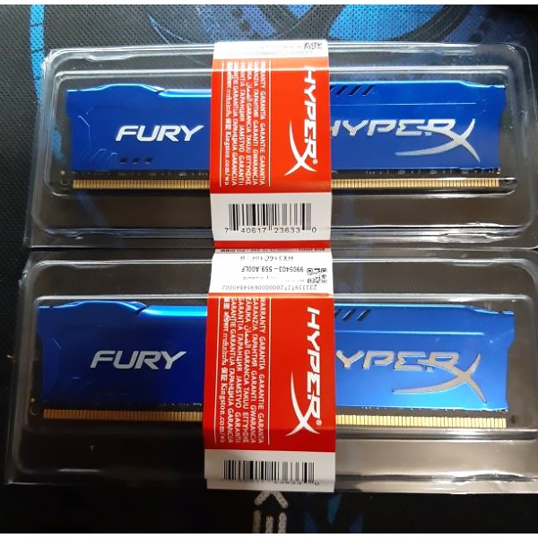 RAM KINGSTON HYPER X FURY GAMING LONGDIMM DDR3 8GB DDR3 4GB 1600MHZ/PC12800