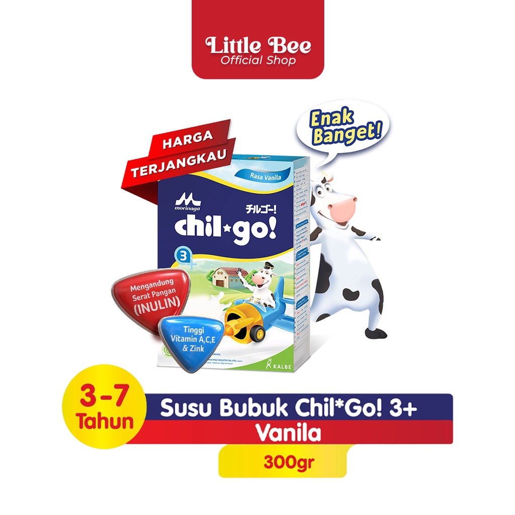 

Susu Bubuk Pertumbuhan Anak 3-12 Tahun | MORINAGA CHIL GO 3+ (300gr) | Rasa Vanila