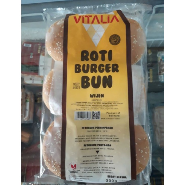 

Roti Burger Bun Wijen isi 6 VITALIA