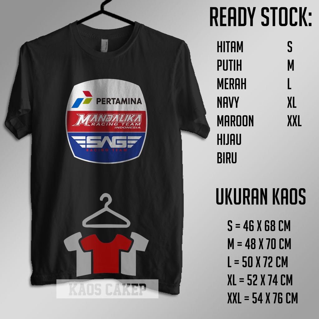 Kaos Racing Pertamina Mandalika SAG Baju Otomotif