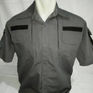 Kemeja Tactical/Helicon Dark Grey/Abu Tua Lengan Pendek Ripstop Katun