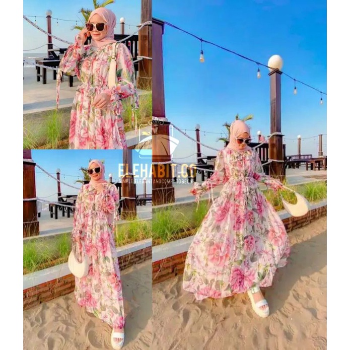 PINK BLOSSOM DRESS IMPORT ORIGINAL BANGKOK BY LFY