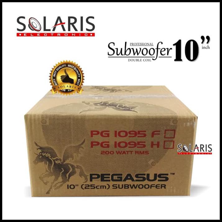Promo Terbatas Subwoofer 10 Inch 200 Watt Double Coil Pegasus Pg-1095 F