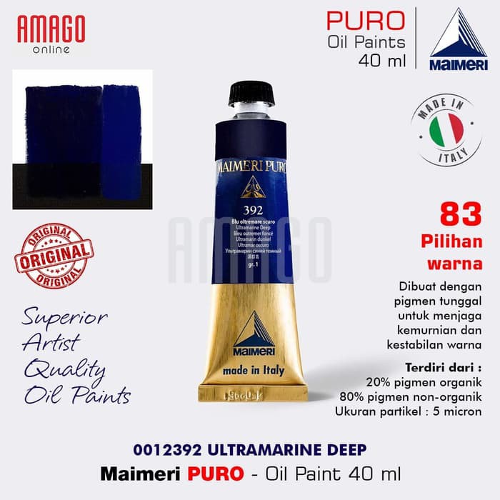 MAIMERI PURO - OIL PAINT - ULTRAMARINE DEEP - 40ML - M0012392