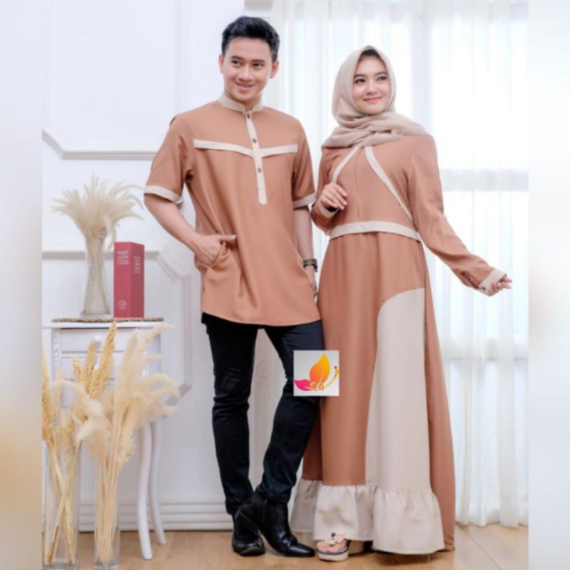 GAMIS COUPLE LEBARAN MATT MOSCREPE PREMIUM