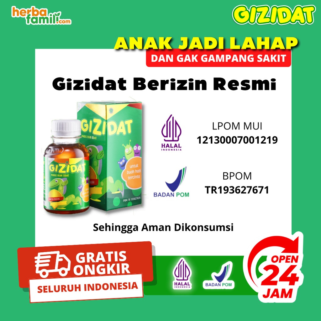 3 BOTOL GIZIDAT 100% ORIGINAL 3 BOTOL | Vitamin Anak/Bayi Nafsu Makan Ori Official Store Asli Penambah Nafsu Makan Anak Secara Alami Tanpa Efek Samping GIZIDAT