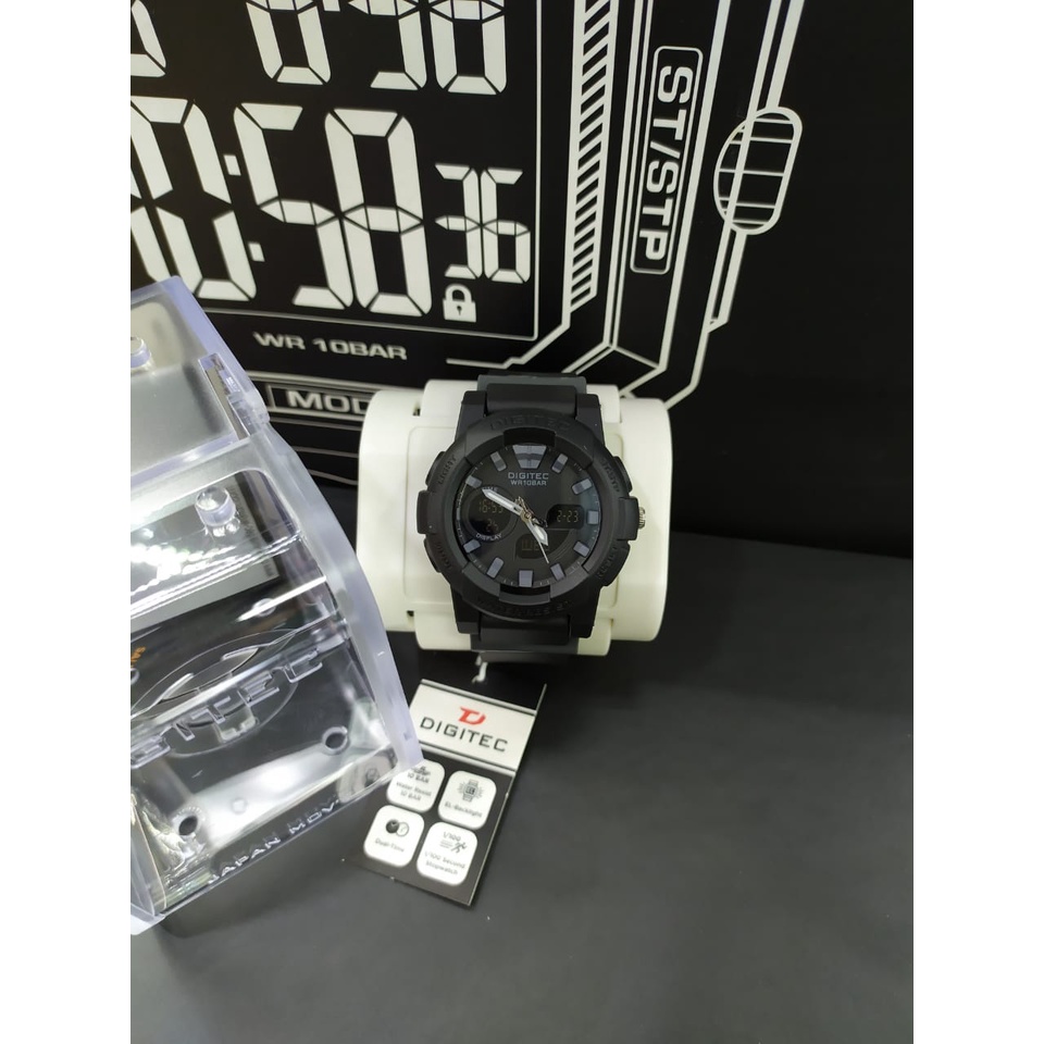 JAM TANGAN DIGITEC BDA 4083T  DUAL TIME ORIGINAL