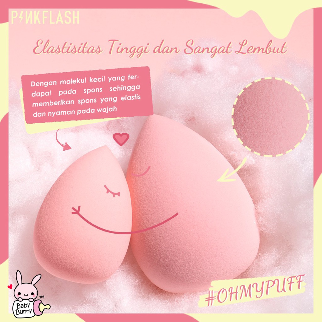 ❤ BELIA ❤ PINKFLASH Baby Skin Blender PINKTIME Show | Beauty Blender Pink | Pink Flash BPOM PF-T01