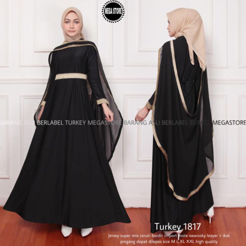 2022 + Setelan Dress Gamis Modern Model Baju India ORI Premium Fashion Wanita Muslim Kekinian Size M