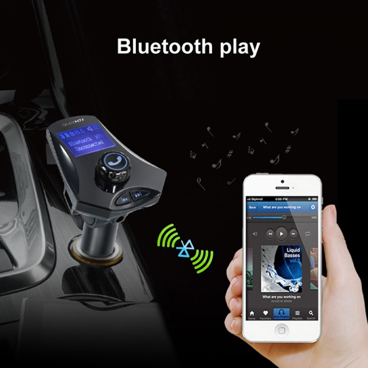 M7S Bluetooth Car Charger MP3 Player BluetoothKit FM Transmitter TF Card U-Disk Port