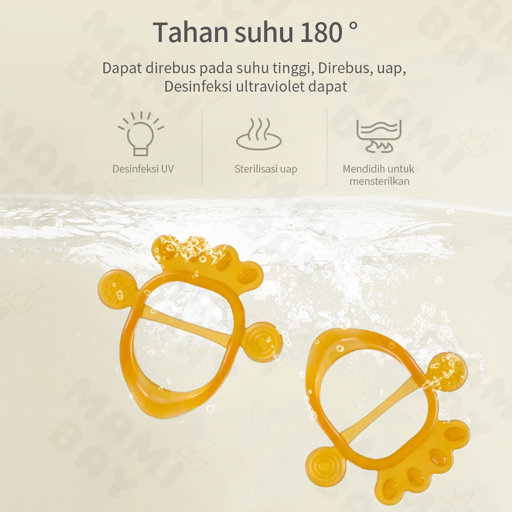 OKEYI Mainan gigitan bayi bentuk gelang teether bayi bahan silicone