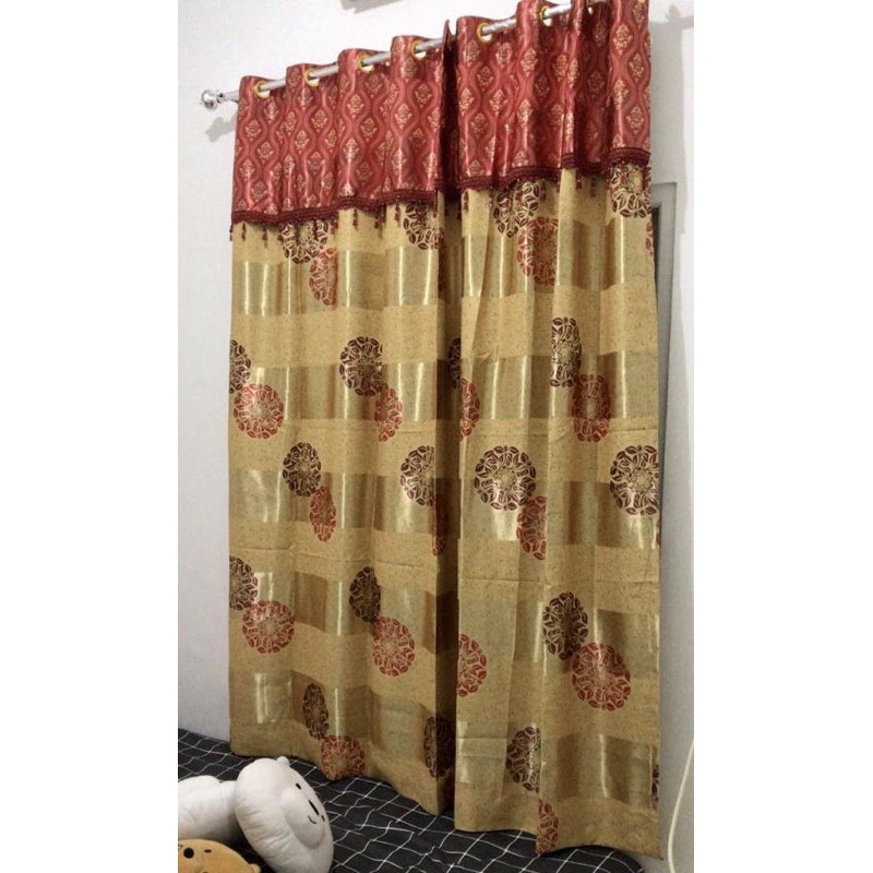 Korden/Gordyn/Gorden klasik tebal emas mewah 150x220cm