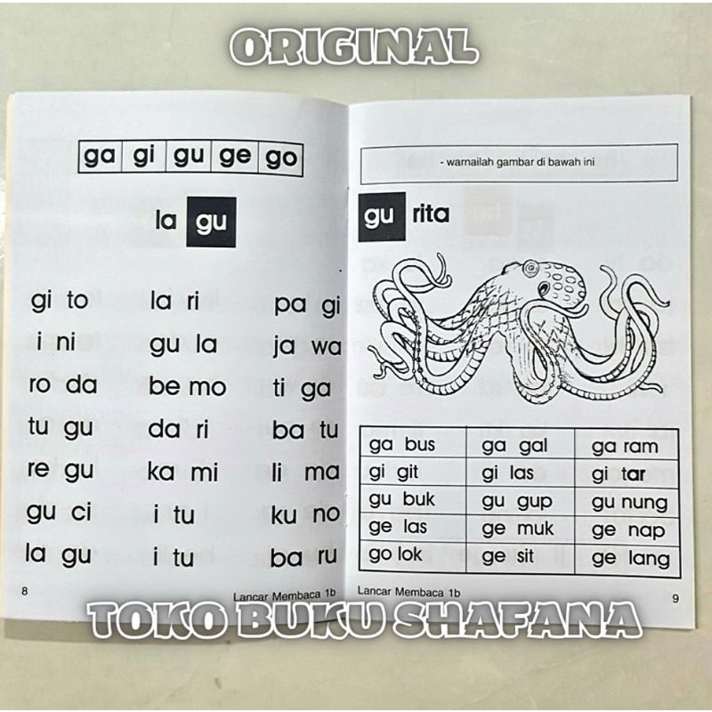 HARGA 2 BUKU : Lancar Membaca 1A &amp; 1B Untuk Anak TK dan SD Kelas 1