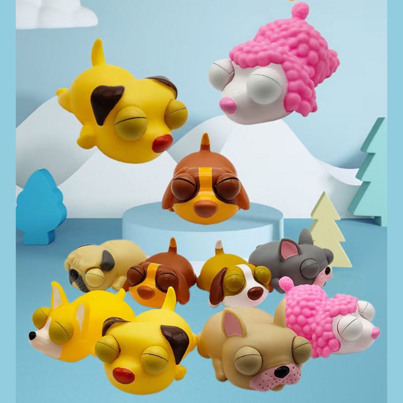 Mary Mainan Figure Lovely 3.3inch Anti Stress Anjing Sensory Untuk Perlengkapan Pesta Pria Wanita
