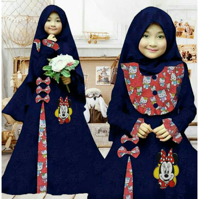 GAMIS ANAK PEREMPUAN MICKEYYY   LEDD 2IN1