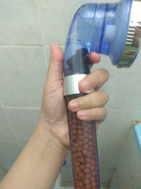 Shower Head Spa Ionizer Healthy Crystal 3 Mode Selang 140 Cm Aerator