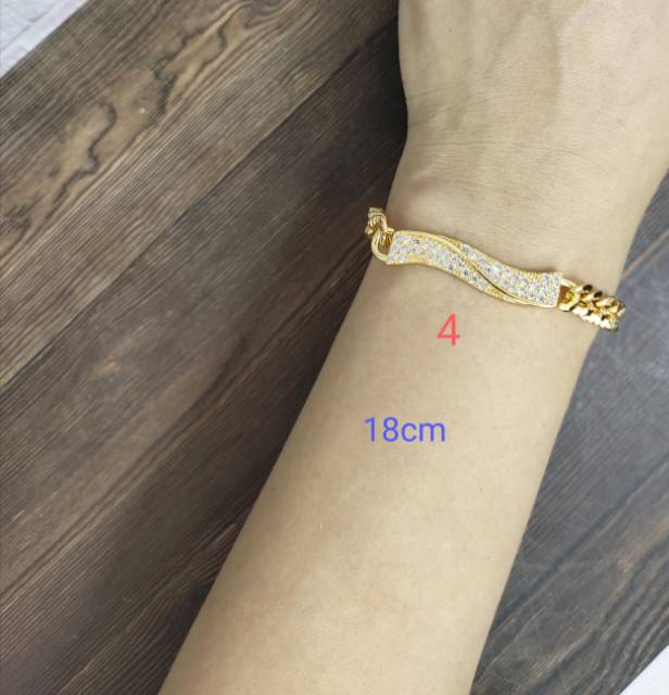 Fifi Fashion Gelang Tangan Model Sisik Naga 1 Model  Fashion Lapis Emas(1-5) 12#