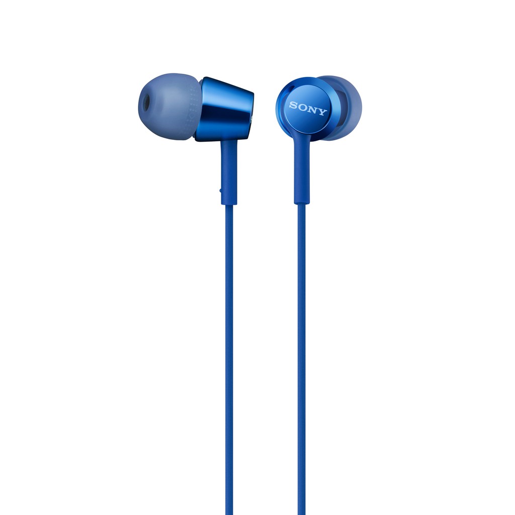 Earphone Sony MDR-EX155AP Wire Headset With Microphone - Blue SONY Earphone Original