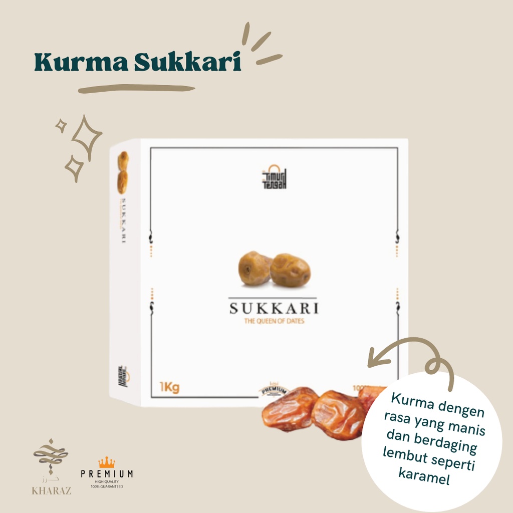 

Kurma Sukkari Sukari 1kg Premium High Quality