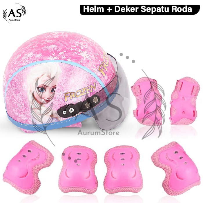 Helm + Dekker Sepatu Roda / Skuter / Otoped / Sepeda Outdoor